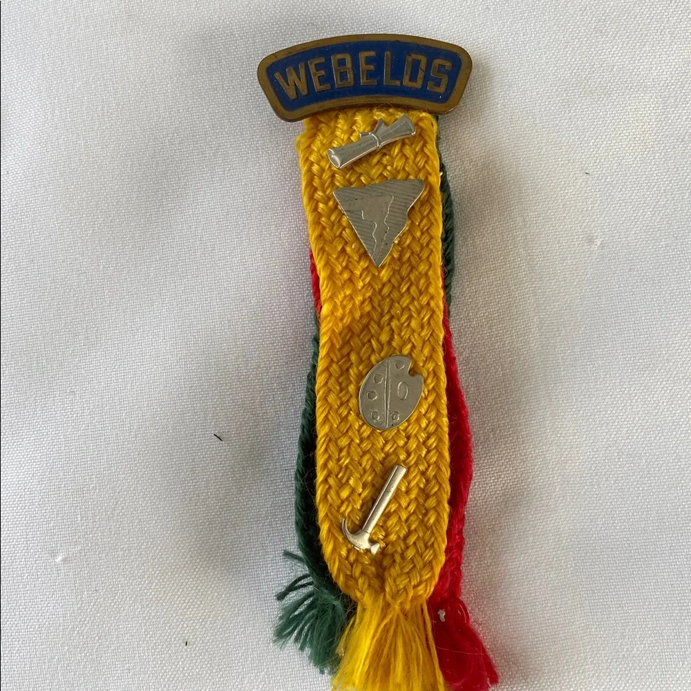 Webelos Pin With 3 Braids,Merit Pins,Boy Scouts Vintage